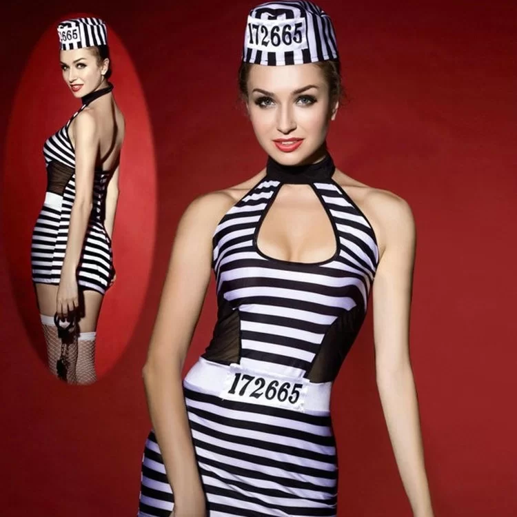 Costume da Prigioniera Sexy Lady Alkatraz